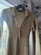 PLT Brown Knit Maxi Jumper Dress XS UK 6-8
