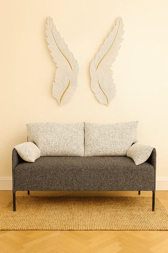 Roma grey cream 2 - cream, seater