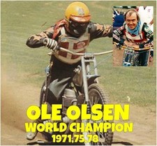 OLE OLSEN--SPEEDWAY WORLD CHAMPION--STICKY BACK STICKER