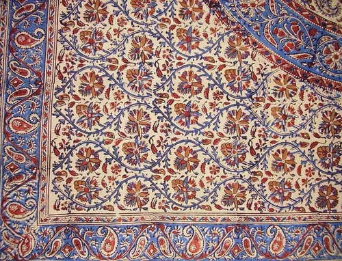 Kalamkari block print square - block,
