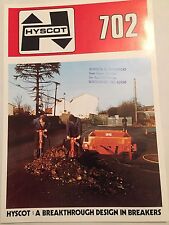 HYSCOT 702 Vintage Road Tarmac Concrete Breaker Original 1970s Sales Brochure