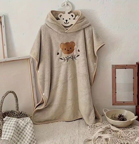 Boys girls beige bears hoodie - beige,
