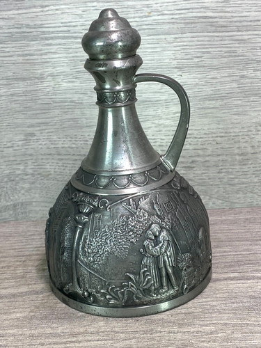 Vintage pewter decanter - pewter, with