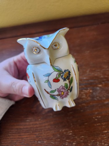 Lidded owl trinket box aynsley - lidded,