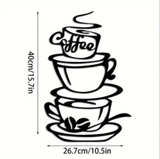 Coffee Cup Metal Wall Art