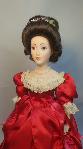 Porcelain musical doll - porcelain,