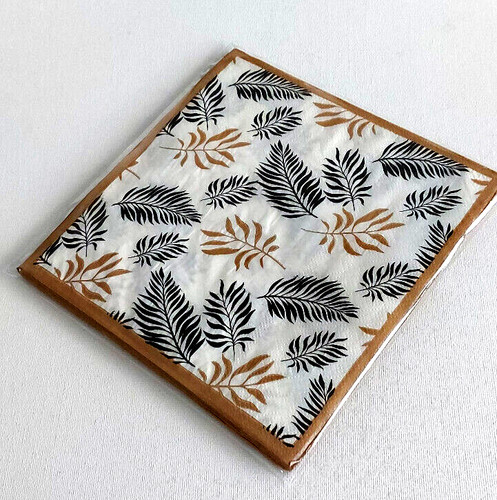 Napkins gold black - napkins,