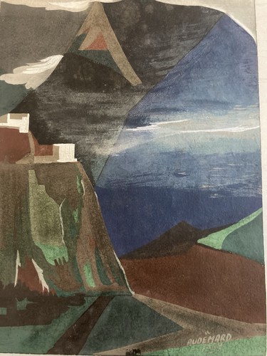 Painting 1950 landscape - painting,