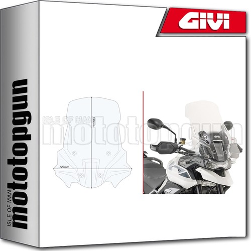Transparent wind screen - wind-screen, givi