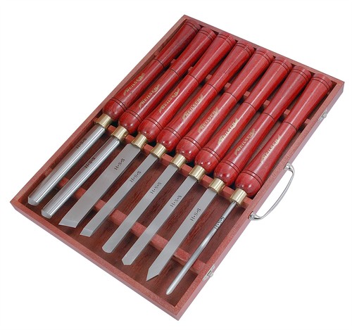 Wood lathe chisel set 8pc - wood,