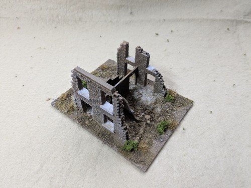 Well painted 28mm ww2 ruins - ww2,