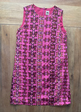M Missoni 100% Silk Floral Mini Dress 42 US 6 Pink A Line Round Neck Sleeveless