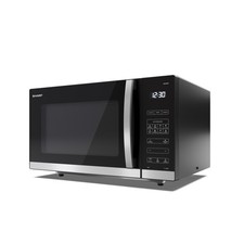 Sharp 30 Litre 900W Digital Flatbed Microwave Oven, Perfect Condition - Black