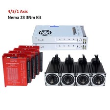 STEPPERONLINE 3Nm Nema 23 Closed Loop Stepper Motor Servo Driver w/Power CNC Kit