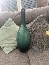 Leonardo Vase- Modern Large Dark Green Bud Bottle Shape Beauty Table Glass Vase