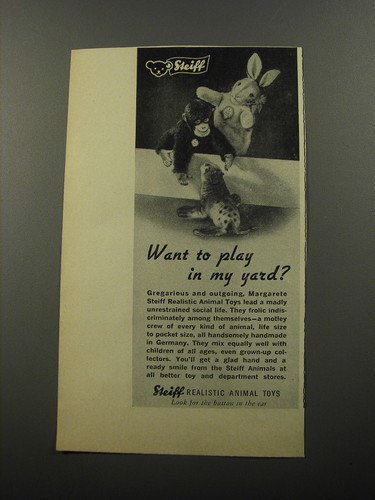 1956 steiff animal toys - steiff,