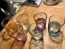 6 x Retro Vintage multi-colour
