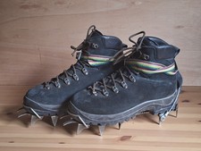 Scarpa Manta Mountaineering Boots In Size EU 43, UK 9 With Salewa Crampons