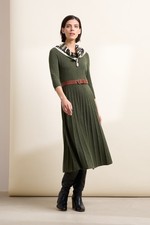 Seasalt Women's Dress - green Folk Song Knitted Midi Dress - Regular - Dark Seag