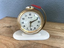 Rare  Retro Rocket ship Russian Slava bedside alarm clock. Sputnik