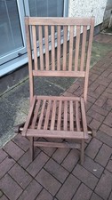 Wooden garden chair brown - wooden,