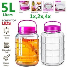 Large 5L 8L 10L Glass Storage
