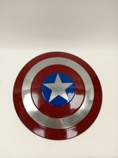 Captain America Metal Shield 22" Replica with Leather Straps Cosplay Prop NEW