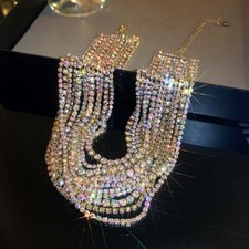 Choker Necklace Gold Multi