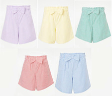 Gingham Culottes Bow Shorts
