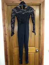 Black Sequin Catsuit and Headband