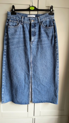 Long blue denim - blue, skirt,