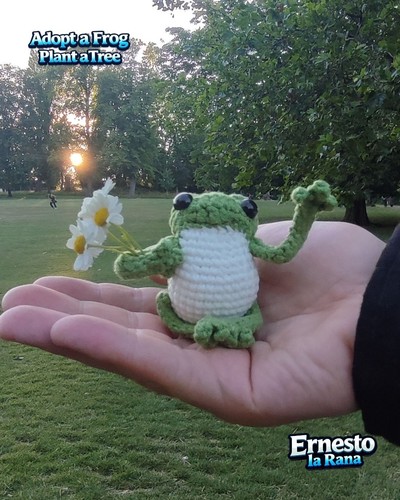 Pocket frog crochet ooak - pocket,