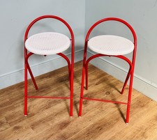 Pair of Italian Grand Soleil Folding Bar Stools 1960’s Mid Century Retro