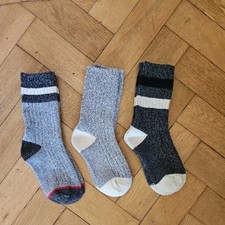 Childrens Socks 3 Pairs Size 9 - 11.5 Never Worn Colour Greys  Soft To Touch