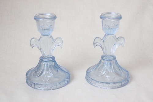 Pair art deco blue - of,