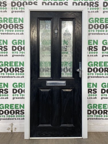 Composite front door black - door,