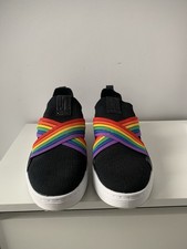 Skechers mark nason Womens rainbow cross pride slip on sock trainers shoes uk 6