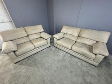 Beige suede 3 & 2 seater  sofa set DELIVERY AVAILABLE