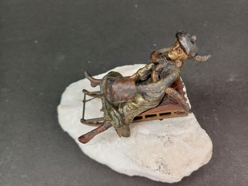 Vienna bronze sled rider miner - vienna,