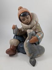 Large Lladro Eskimo Boy with