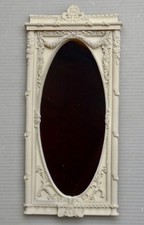 Tall Ornate Antique Cream  Mirror Dolls house 1 / 6 Th Scale