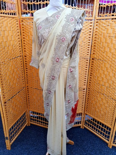 Stylish stone saree party - stylish, wear