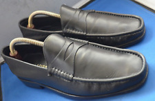 M & S ~COLLEZIONE CLASSIC BLACK SLIP ON WORK/DRESS SHOES UK 8.5 EU 42.5