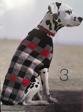 Dog Coat / Jumper knitting pattern canine check Vintage Fully Laminated