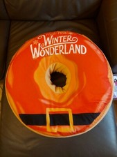 Giant Doughnut Red xmas Bean Bag Cushion Souvenir Winter Wonderland Hyde Park 