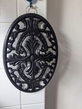 Vintage Cast Iron Oval Trivet