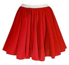 Adults 15" Length Skater Skirt Dance Troupe Cheerleader Roller Girl Fancy Dress