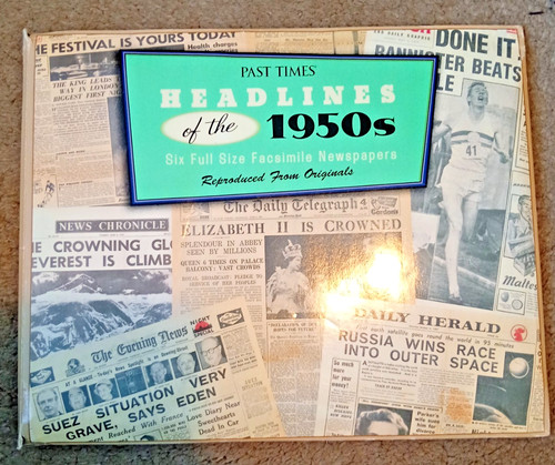 Headlines the 1950s past - headlines, of