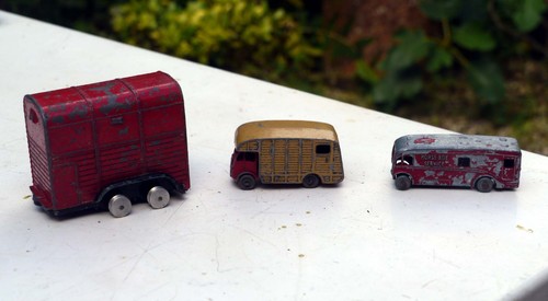 Diecast toy horseboxes - 3,