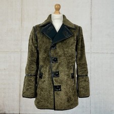 Pretty Green Faux Fur Northern Soul Collection ‘Descanio’ Slim Fit Peacoat Sz M